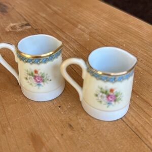 Two Petite Vintage Creamers or Pitchers Noritake Nippon Toki Kaisha